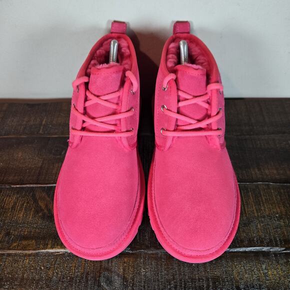 UGG Neumel Womens Size 6 Fuzzy Warm Chukka Boots Shoes Slippers Pink - Picture 2 of 11